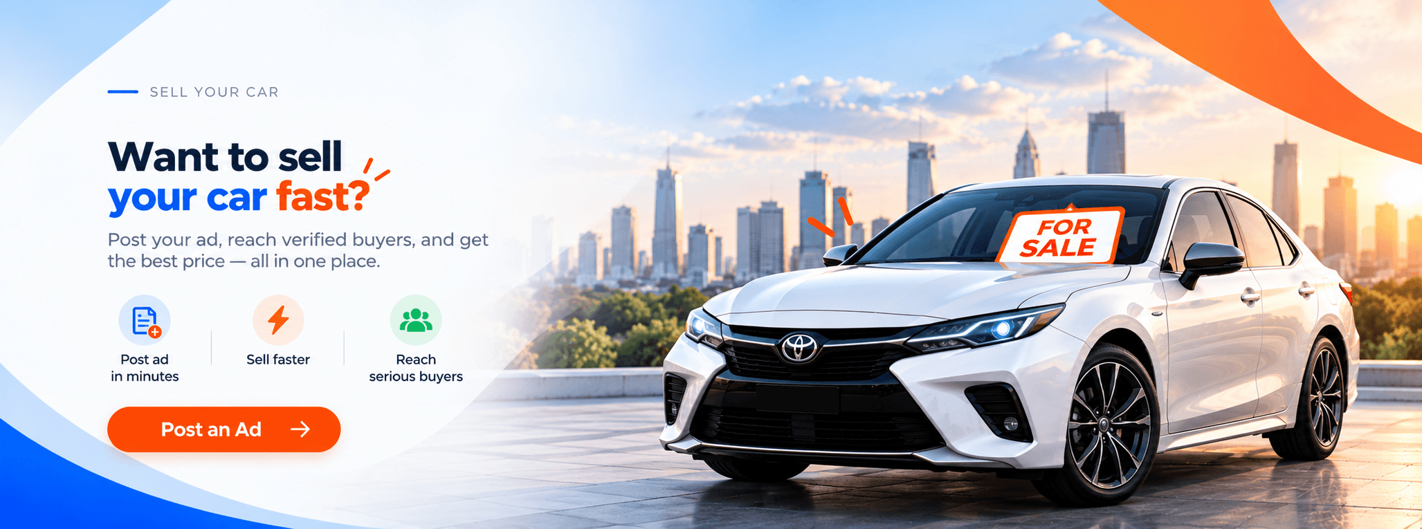 Want to sell your car fast? Post an ad.